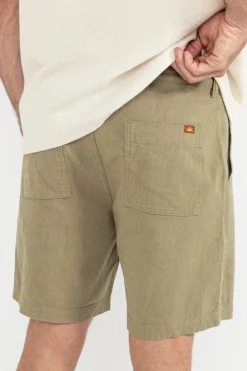 Rhythm Worn Path Textured Linen Short