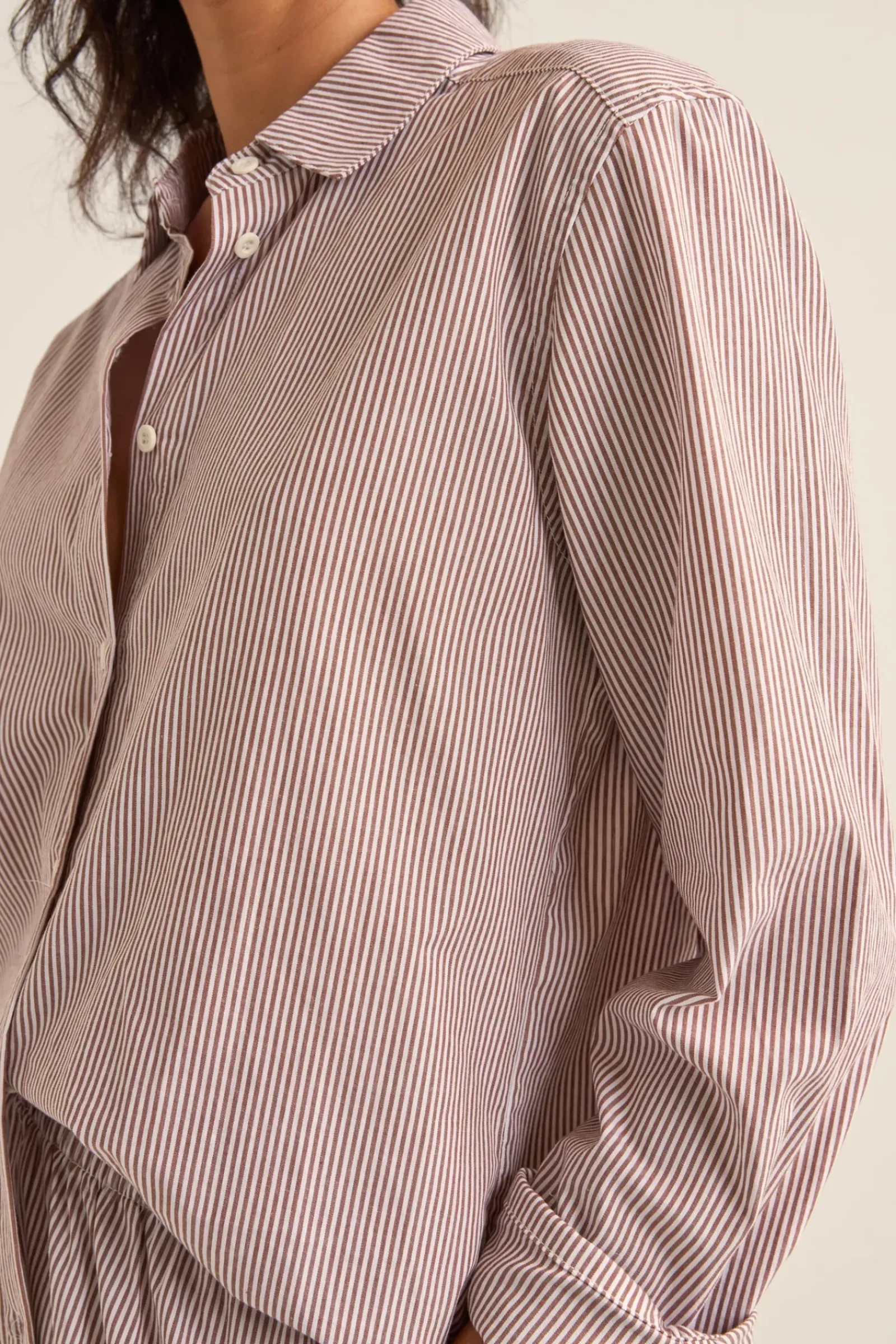 Women Rhythm Zephyr Stripe Beach Shirt